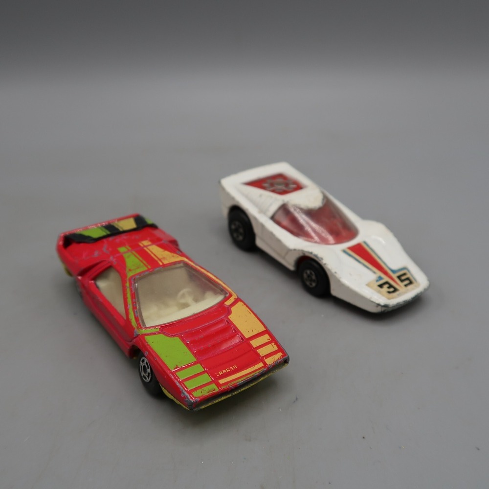 Vintage Lesney 1970's Matchbox No.75 Superfast Alfa Carabo & Rolamatic Fandango